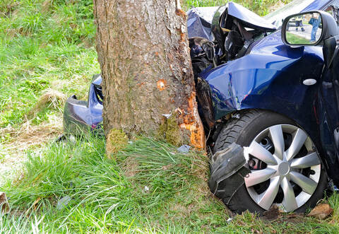 Der 17-Jährige prallte mit seinem Wagen gegen einen Baum und flüchtete.