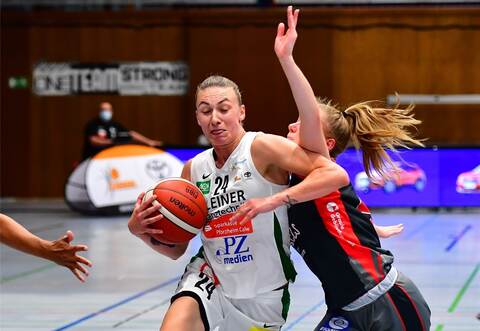 Einsatz und Kampfgeist ist von den Sternen mit Matea Tavic gefragt.