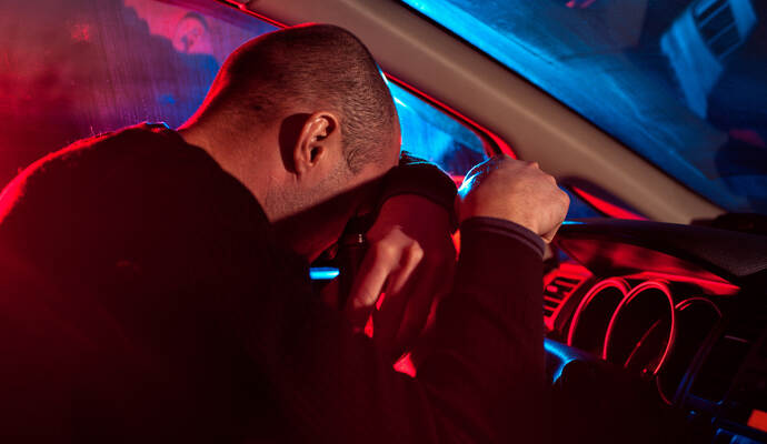 Driver is caught driving under alcohol influence