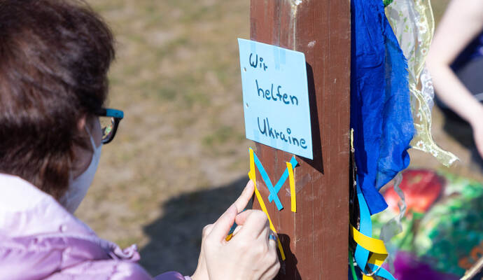 Aktion für Menschen in der Ukraine in Mühlacker