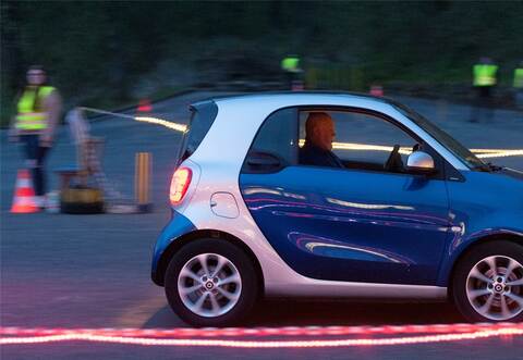 Pkw-Sicherheitssysteme bringen beim Turnier nur bedingt etwas, wie hier bei Starter Uli Radke (MSC Grötzingen).