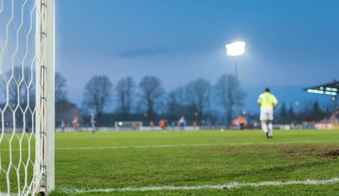Pilka nozna. Nice I liga. Chrobry Glogow - Pogon Siedlce. 11.04.2018