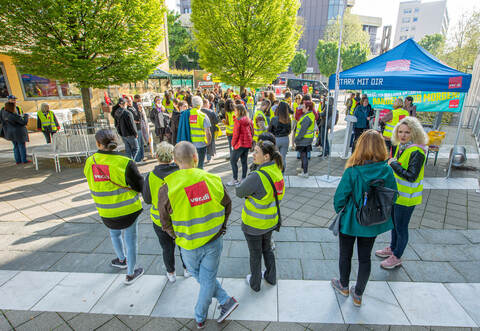 Warnstreik Verdi Landratsamt Erzieher