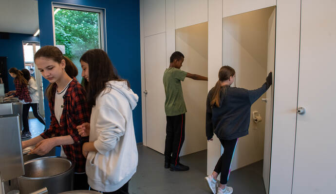 Unisex-Toiletten an Ulmer Schule