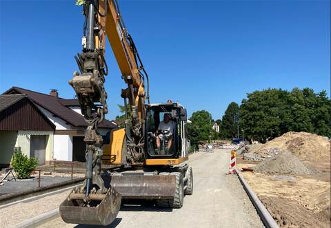 Die Erschließungsarbeiten Heiliggrund stehen kurz vor dem Abschluss. Dann wird auch kein Bagger mehr gebraucht.