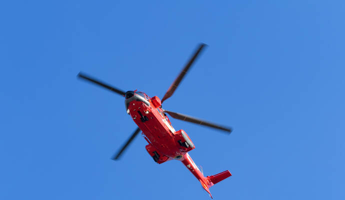 Auch ein Rettungshubschrauber war im Einsatz.