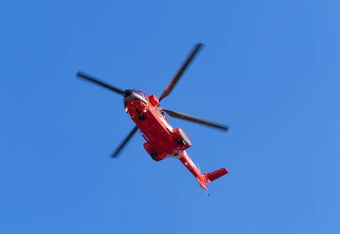 Auch ein Rettungshubschrauber war im Einsatz.