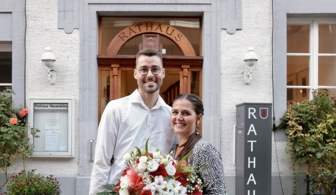Fabian und Kristiane Bader freuen sich über den Wahlsieg.