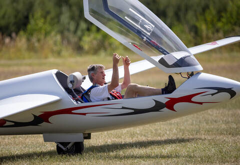 Bereit für den Abflug: Eberhard Holl ging die deutsche Meisterschaften mit Rückenwind an.