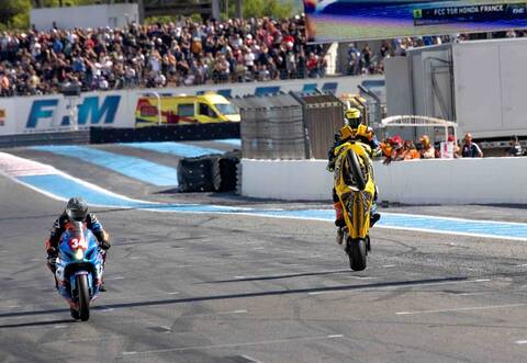 Dominik Vincon mit seiner BMW-Maschine beim Bol d’Or im französischen Le Castellet.