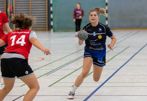 War mit neun Treffern die beste Werferin des TB Pforzheim in der 2. Bezirksliga: Vivien Christel.