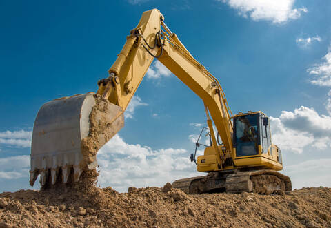 Unbekannte haben auf einer A8-Baustelle einen Bagger aufgebrochen.