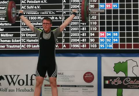 Stemmte sich bei der deutschen Meisterschaft auf Rang fünf: Jan Weißert vom TV Feldrennach.