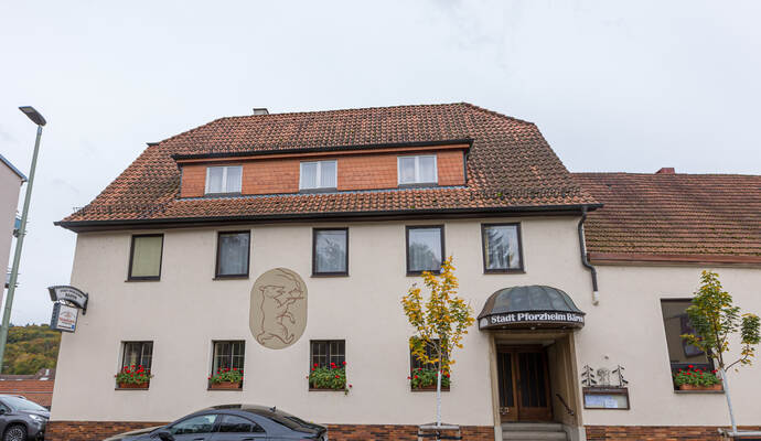 Noch ist die Gaststätte "Stadt Pforzheim Bären" in Eutingen nicht verkauft. Die Gespräche laufen. Stadt Pforzheim Bären Eutingen