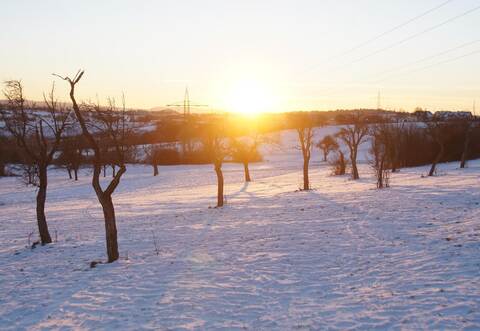 Malerische Landschaft auch im Winter: Rund um Kieselbronn gibt es viel intakte Natur. In ihr einen Waldkindergarten zu errichten, ist nicht einfach.