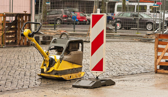 Eine solche 200 Kilogramm schwere Rüttelplatte wurde in Straubenhardt entwendet.