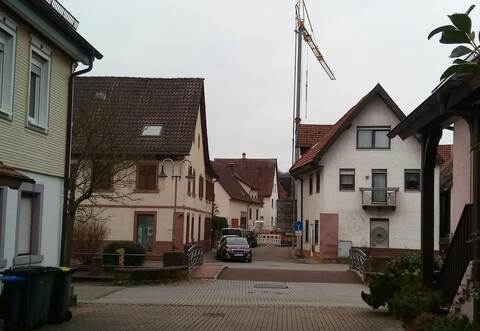 Die Grundsteuer könnte kleinere Grundstücke mit großem Gebäudeanteil – wie hier im Ortskern von Ellmendingen – wenig belasten, bei großen Grundstücken in Ortsrandlage mit anteilig wenig Bebauung jedoch immens ansteigen.