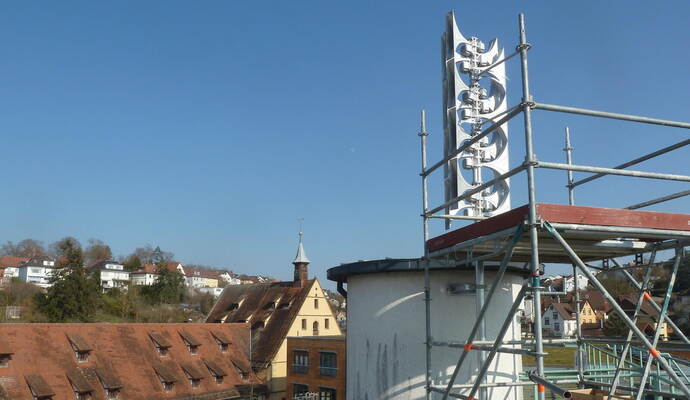 Einer der Sirenenstandorte ist das Mühlacker Rathausdach.