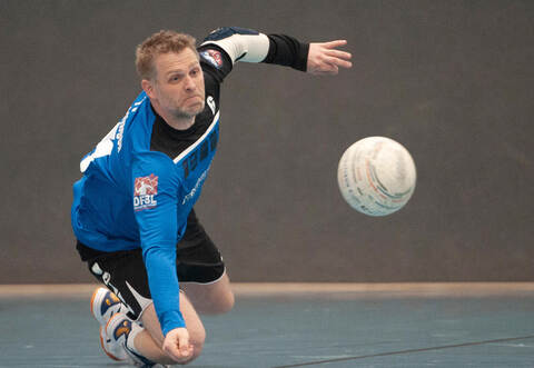 Hohenklingens Mannschaftskapitän Marco Kühner, hier in Aktion gegen den MTV Hammah, hat einen großen Anteil am erfolgreichen Abschneiden seines Teams bei der Deutschen Meisterschaft in Knittlingen.