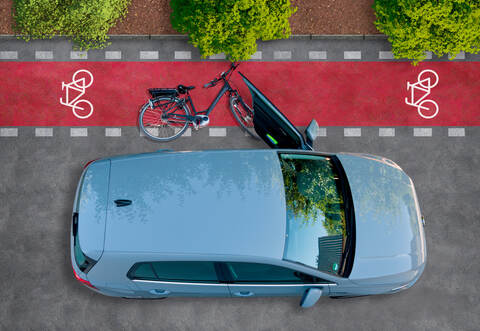 In Königsbach wurde eine 12-jährige Radfahrerin durch eine Autotür verletzt.