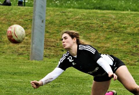 Voller Einsatz: die Brasilianerin Martina Bonzanini Bortolotto vom TSV Dennach beim ersten Heimspieltag.