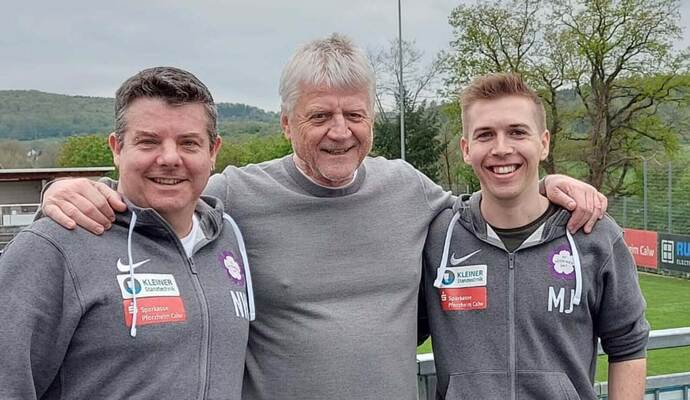 Jürgen Hecht (mitte) mit seinen Nachfolgern Nico Werner (links) und Marcel Jouvenal.