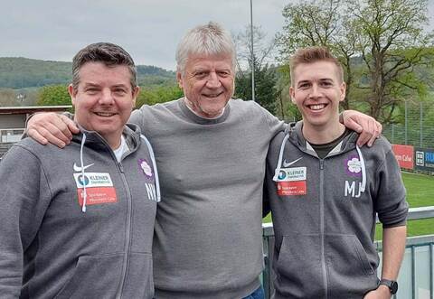 Jürgen Hecht (mitte) mit seinen Nachfolgern Nico Werner (links) und Marcel Jouvenal.