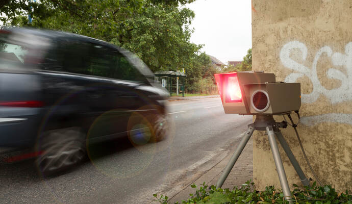 88 von 800 gemessenen Autos waren zu schnell unterwegs.