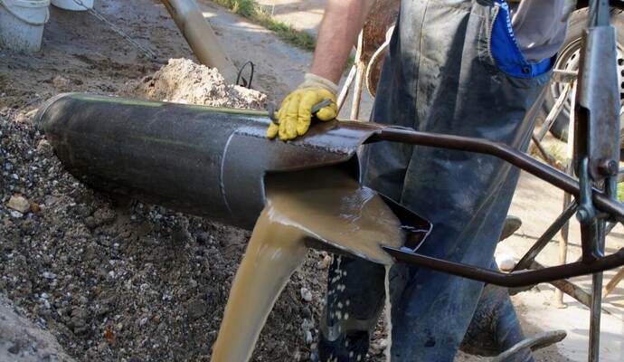 Mit Hilfe einer meterlangen Hülse wird bei der Tiefenbohrung Material aus dem Boden geholt. Gesucht wird nach Schadstoffen im Erdreich. Allein im Bereich der ehemaligen US-Militärtankstelle an der A8 fielen 8500 Tonnen ölkontaminierter Bodenaushub an. Foto: brudertack69