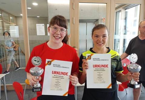 Auch im Doppel waren Anna Gaiser vom TV Öschelbronn (links) und Cara Lehmann vom TV Ottenhausen bei den badischen Meisterschaften nicht zu stoppen.