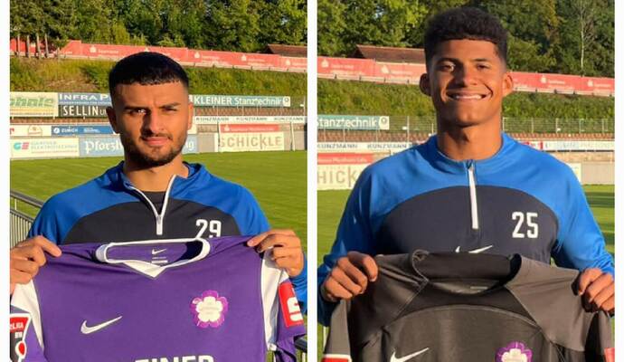 Enes Tubluk (links) und Yannick Onohiol wechseln zum FC Nöttingen.