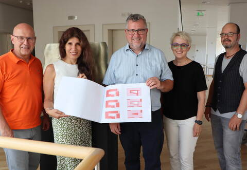 Freuen sich über die gute Nachricht aus Stuttgart in Sachen inklusiver Werkstattneubau in Neuenbürg (von links): Caritasdirektor Frank Johannes Lemke, Sozialdezernentin Katja Kreeb, die Vorstandsmitglieder Jürgen Halbleib und Gabriele Weber sowie Dirk Wolfram, Abteilungsleiter Behindertenhilfe bei der Stadt Pforzheim.