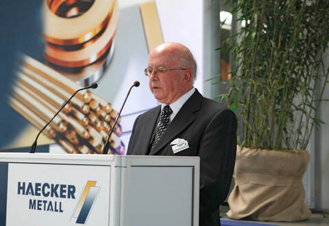 Heinz Glauner beim 125-Jahr-Jubiläum von Haecker Metall 2010.