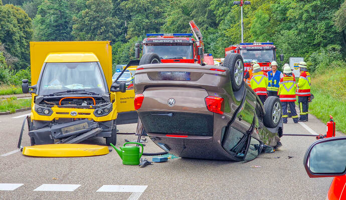 Eine Seniorin wurde bei dem Unfall am Dienstagvormittag verletzt. Eine Seniorin wurde bei dem Unfall am Dienstagvormittag verletzt.