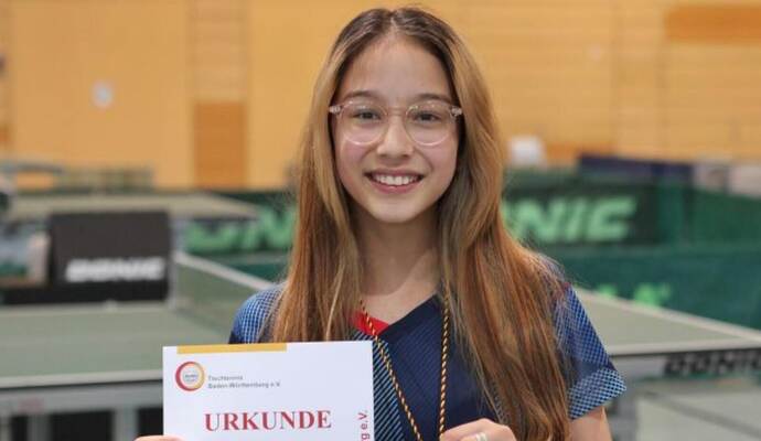 Sara Müller vom TB Wilferdingen gewann souverän das U15-Ranglistenturnier im Tischtennis.