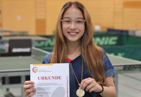 Sara Müller vom TB Wilferdingen gewann souverän das U15-Ranglistenturnier im Tischtennis.