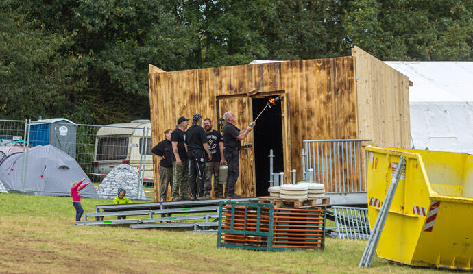 Aufbau Jubiläum Lobo MC