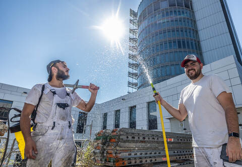 Sommer Hitze Baustelle