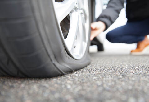 Auch ein platter Reifen hat den betrunkenen 61-Jährigen nicht aufgehalten.