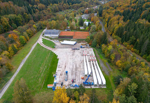 Lagerplatz Rotorenblätter Neuenbürg