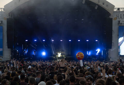 Sido bei seinem Auftritt auf dem Happiness im Jahr 2022. Im kommenden Jahr wird sich der Rapper wieder auf den Weg nach Straubenhardt machen.