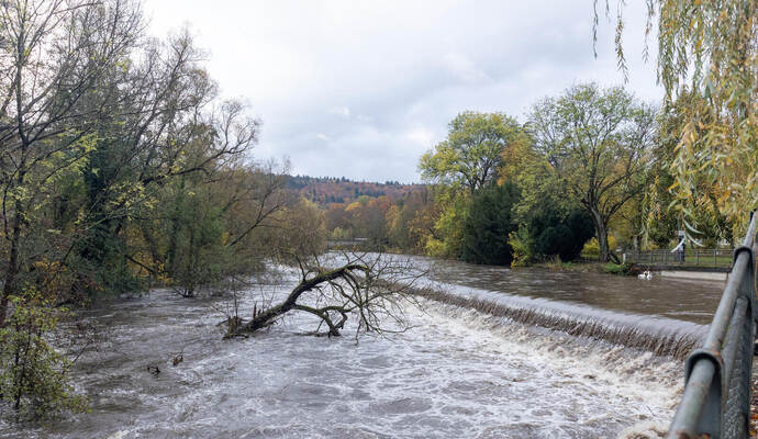 Nagold Wasserstand nach Starkregen