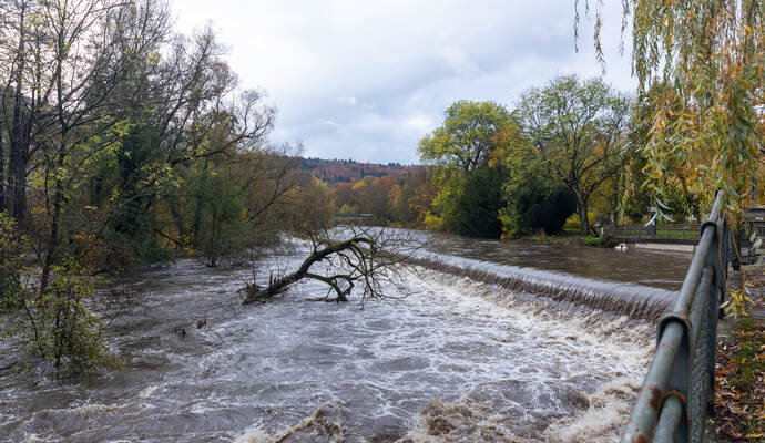 Nagold Wasserstand nach Starkregen