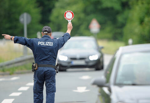 Polizeikontrolle im Odenwaldkreis
