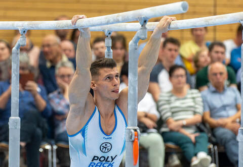 Bereit für den deutschen Meistertitel mit der KTV Straubenhardt: Barren-Weltmeister Lukas Dauser.