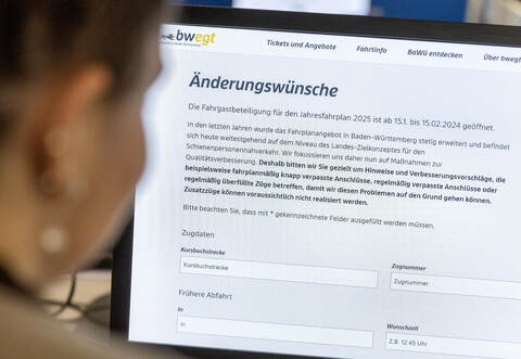 Änderungswünsche für optimierte Bahnanbindungen können derzeit noch bis zum 15. Februar komfortabel am Bildschirm gemacht werden.