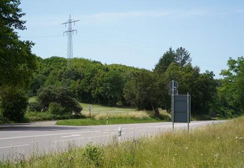 Eine Stromleitung führt an der B 10 bei Kämpfelbach schon entlang. Seit längerem plant die EnBW auf einer gemeindeeigenen Fläche dort drei Windräder zur Stromerzeugung. Doch aus Artenschutzgründen brauchen zwei der geplanten Anlagen neue Standorte.