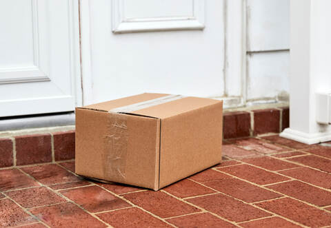 Package on Front Door Step