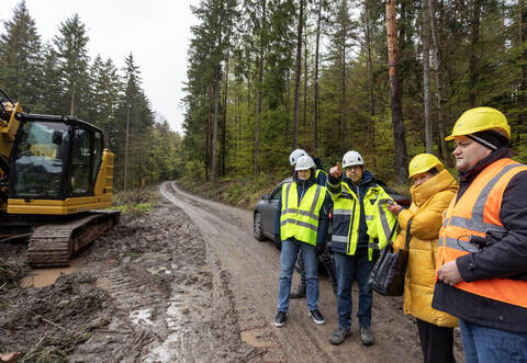 Windpark Kälbling Baubeginn Besuch