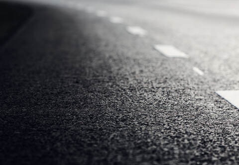 Asphalt road and dividing lines